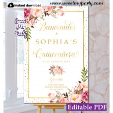 Quinceañera welcome sign,Quinceañera bienvenidos sign,(31h) Quinceañera welcome sign,Quinceañera bienvenidos sign,(31h)